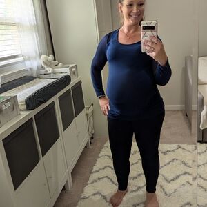 Navy maternity top S